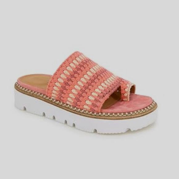 Gentle Souls Crochet Knit Lavern Platform Sandals Slides Boho Pink Sz 11 NEW - Picture 11 of 11